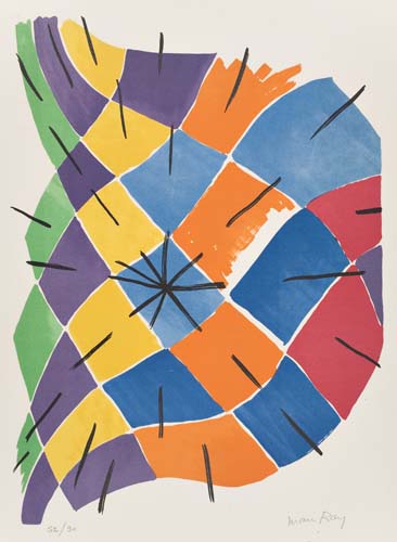 Appraisal: MAN RAY Senza titolo Color lithograph x mm x inches