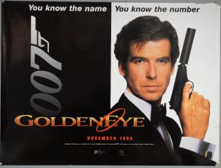 Appraisal: James Bond GoldenEye British Quad film poster teaser version starring