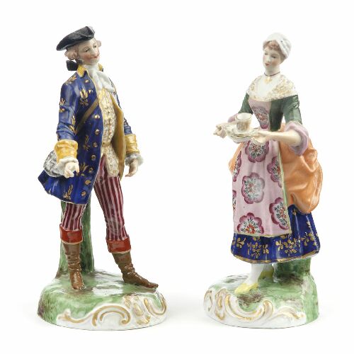 Appraisal: A matched pair of late th century Samson Derby figures