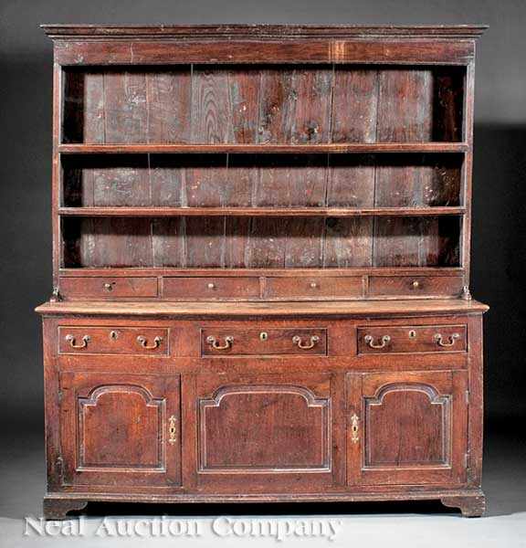 Appraisal: A Good George III Elm and Oak Welsh Dresser late