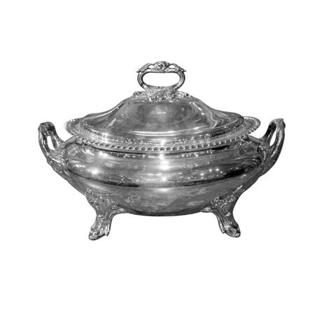 Appraisal: Sheffield Silver Plated Covered Tureen Estimate nbsp nbsp nbsp -