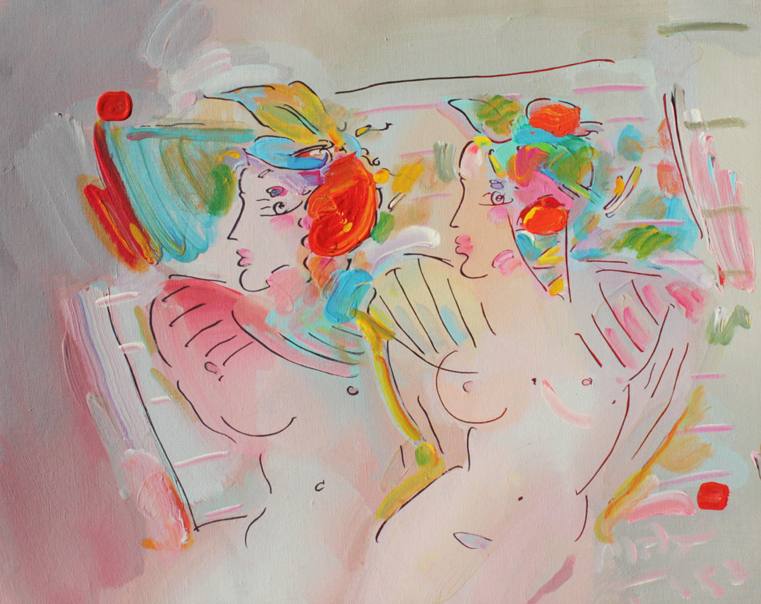 Appraisal: MAX Peter American - Two Female Nudes '' '' Oil