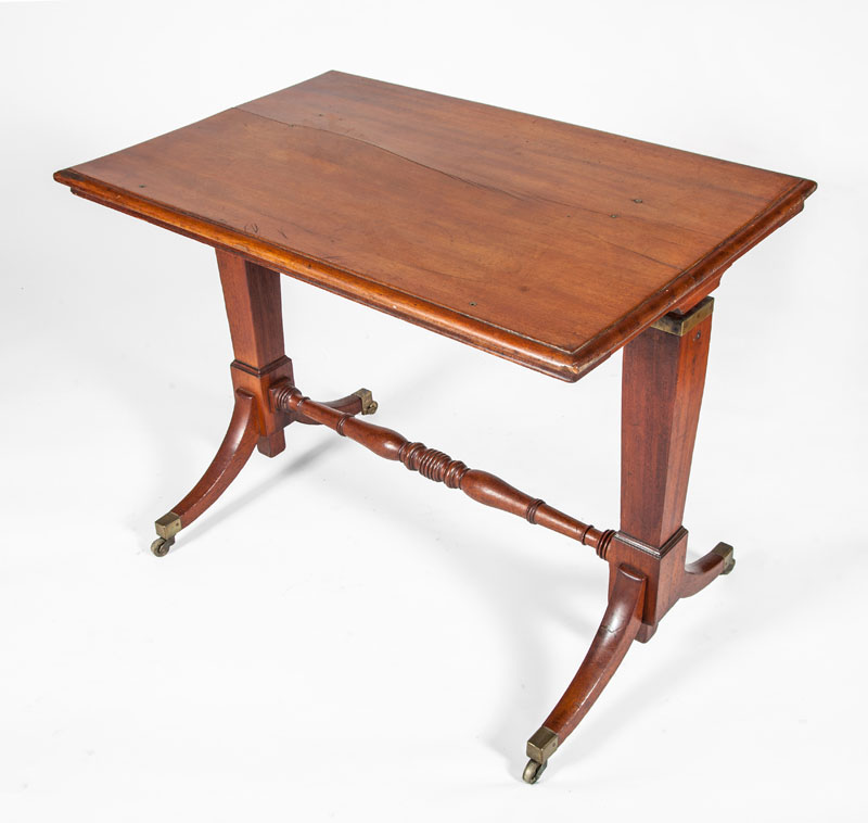 Appraisal: REGENCY MAHOGANY RETRACTABLE ARCHITECT'S TABLE Lacking hinges x x in