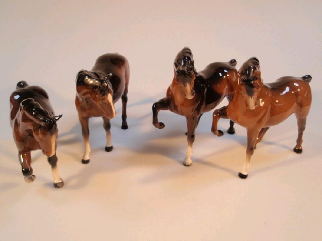 Appraisal: A Beswick Mare and horse x and another