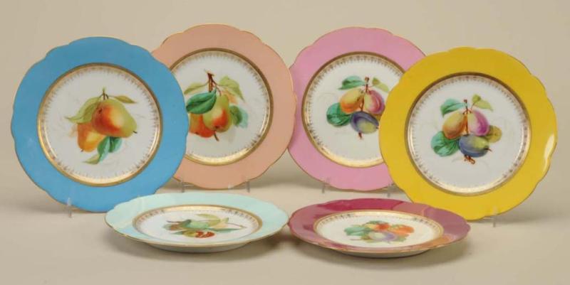 Appraisal: Lot of Painted Porcelain Plates Description Each with scalloped rim