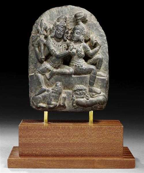 Appraisal: SMALL STELE North East India Pala th century H cm