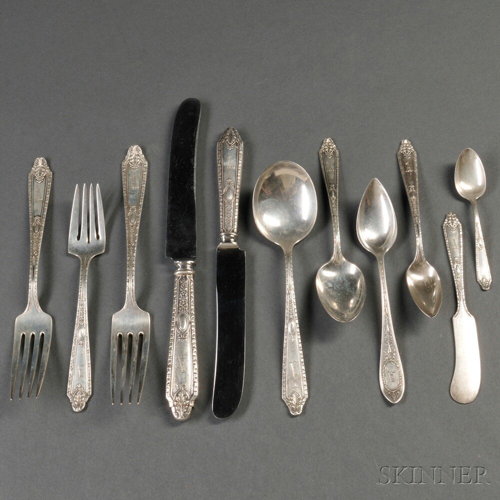 Appraisal: Whiting Cinderella Pattern Sterling Silver Flatware Service New York th