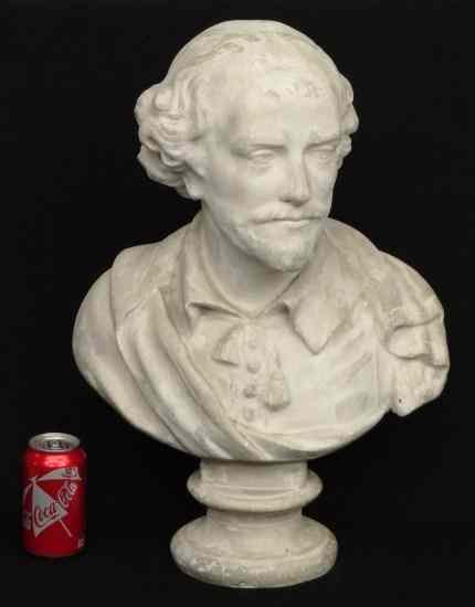 Appraisal: Early plaster bust of Shakespeare '' Ht