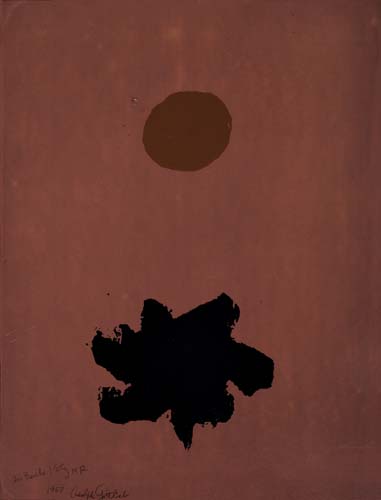 Appraisal: ADOLPH GOTTLIEB Rosy Mood Color screenprint x mm x inches