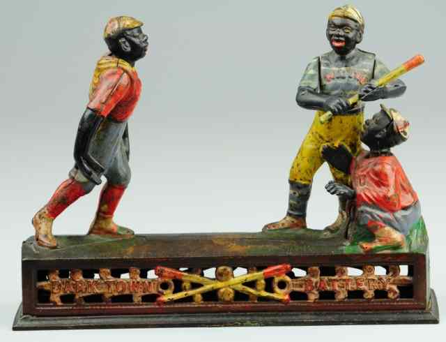 Appraisal: DARKTOWN BATTERY MECHANICAL BANK J E Stevens Co designed by