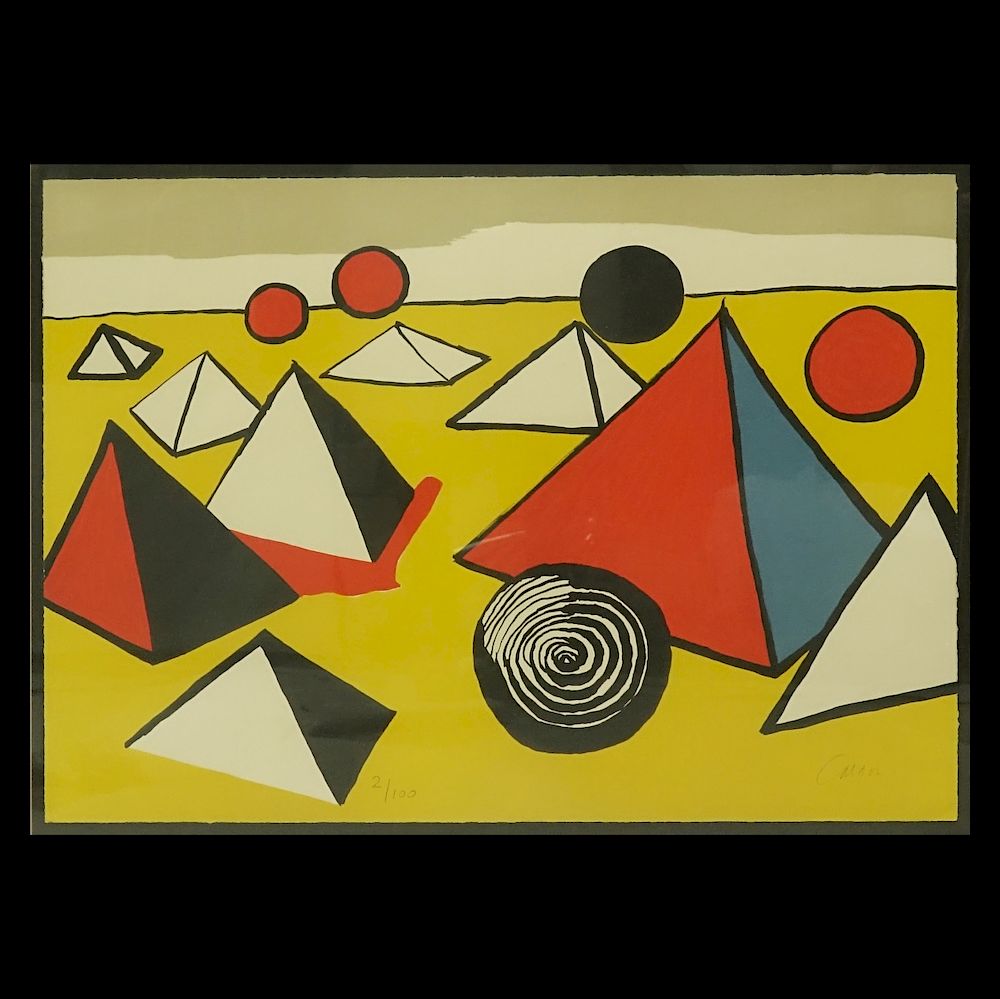 Appraisal: Alexander Calder Lithograph Alexander Calder American - Color Lithograph Pyramides