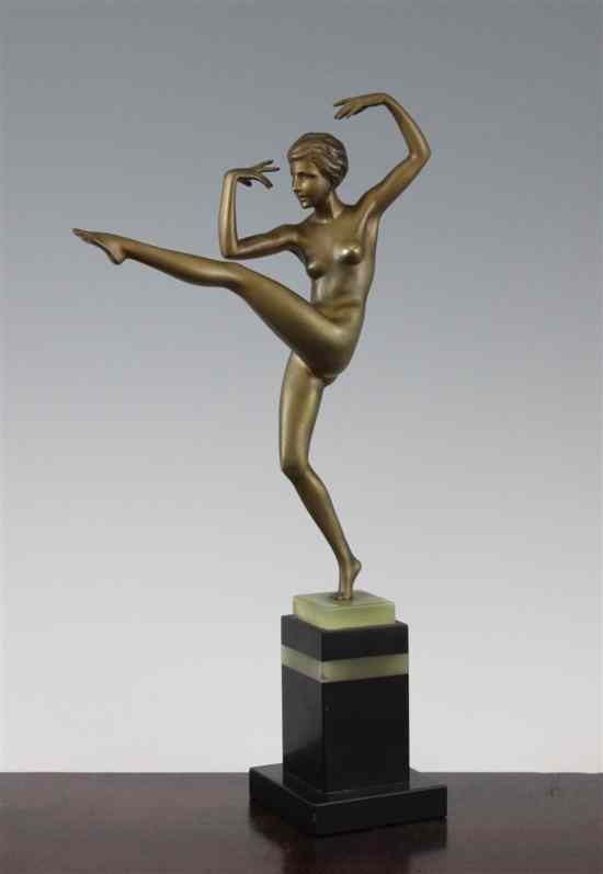 Appraisal: Ferdinand Preiss - an Art Deco bronze figure of a