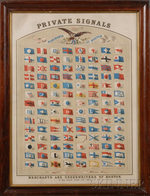 Appraisal: PRIVATE SIGNALS of the MERCHANTS of BOSTON Chromolithograph Kramer Co