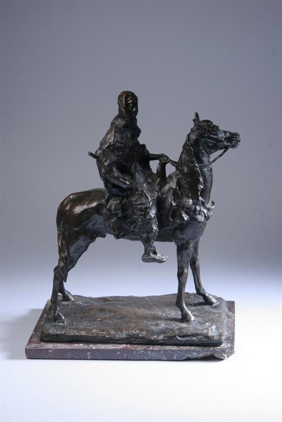 Appraisal: PAUL TROUBETSKOY Russian American - BEDOUIN HORSEMAN signed Bronze with