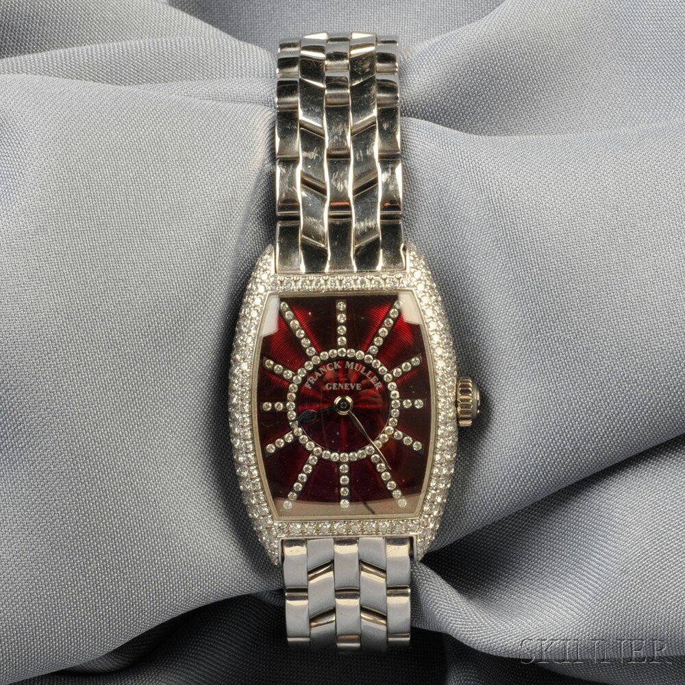 Appraisal: kt White Gold and Diamond Wristwatch Franck Muller the red