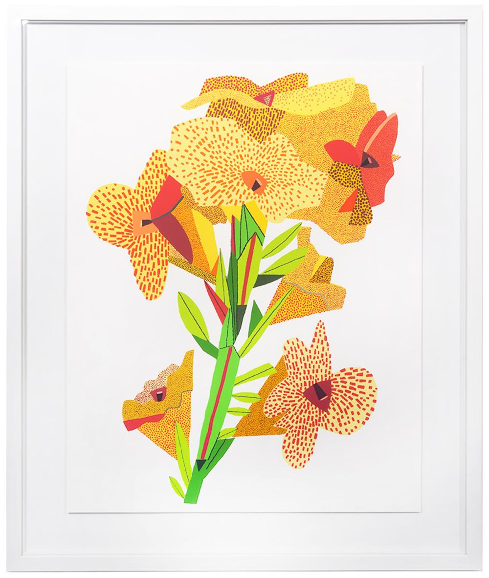 Appraisal: JONAS WOOD YELLOW FLOWER SCREEN PRINTJonas Wood American Born 'Yellow