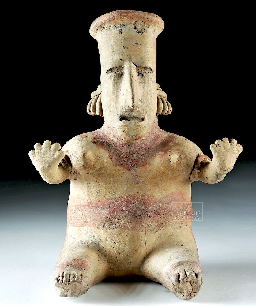 Appraisal: Jalisco San Juanito Pottery Seated Female Figure Pre-Columbian West Mexico