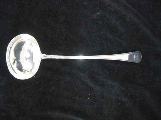 Appraisal: Georgian English Sterling Soup Ladle crest '' long