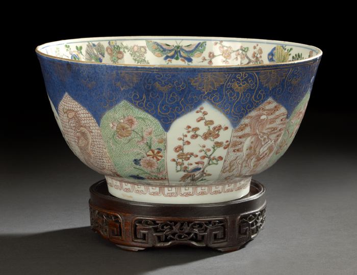 Appraisal: Large Chinese Export Famille Verte Porcelain Bowl Kangxi Reign -