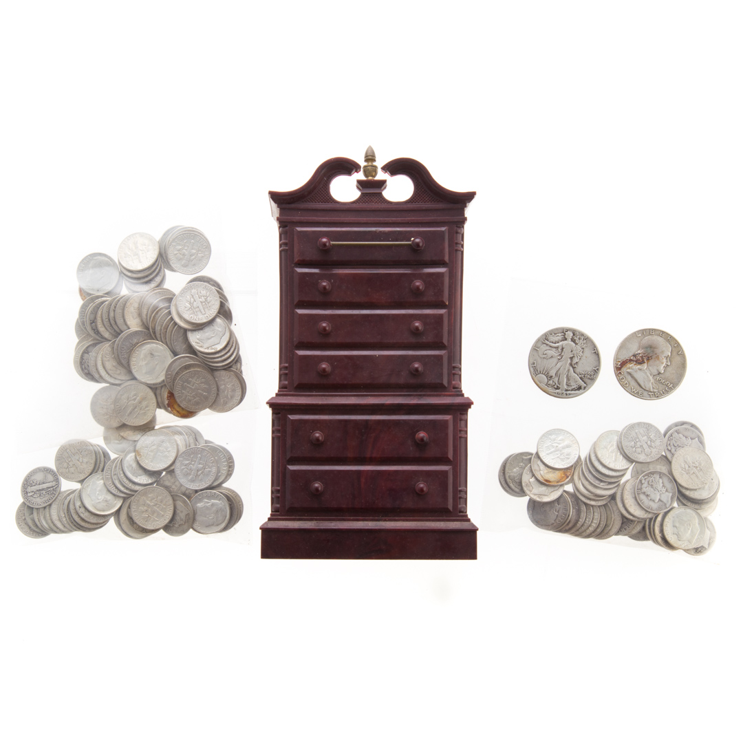 Appraisal: US Coin Cabinet Replica Bank and Silver Coin collectors in