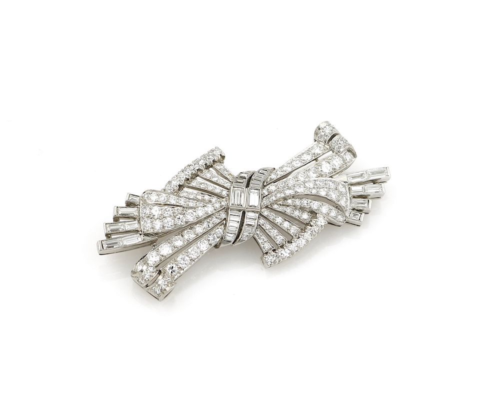 Appraisal: Platinum Art Deco Pin Brooch Art Deco brooch platinum approx