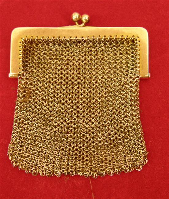 Appraisal: ct gold chain mail purse