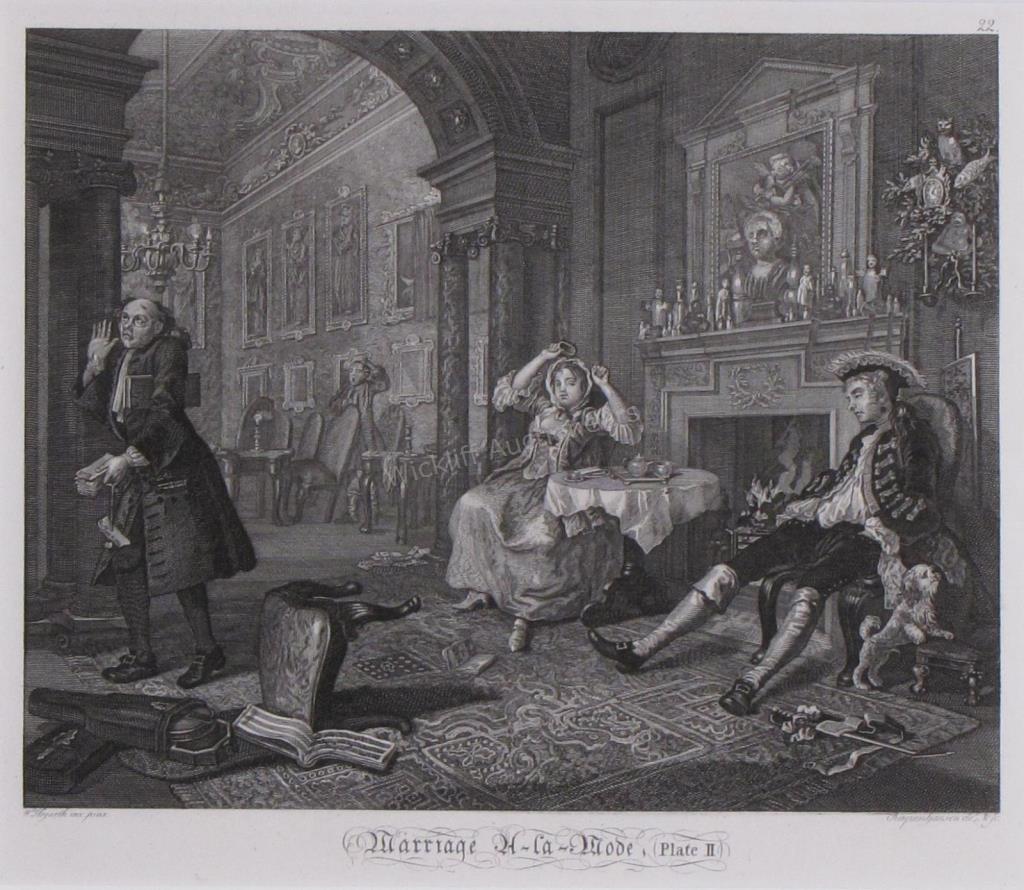 Appraisal: A print after William Hogarth Marriage a la Mode plate