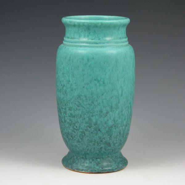 Appraisal: Roseville Tourmaline A- - vase in mottled turquoise matte Marked