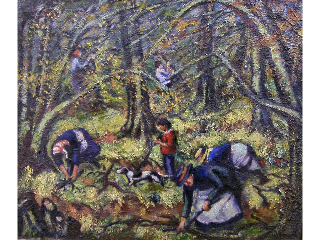 Appraisal: By Henry Seymour th century - 'Gypsies Gathering Wood' signed