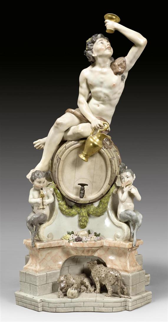 Appraisal: EXTREMELY RARE TABLE ORNAMENT WITH BACCHUS ZURICH CIRCA Without marks