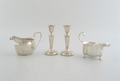 Appraisal: A mixed lot a George III engraved milk jug a