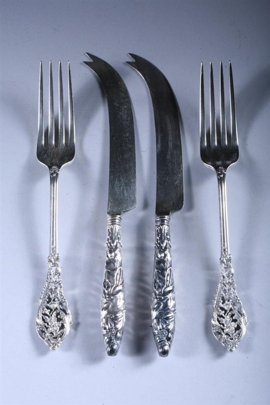 Appraisal: PIECES AMERICAN STERLING SILVER FLATWARE Including seven Dominick Haff dinner