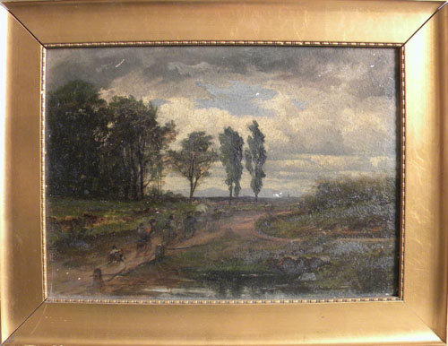 Appraisal: Oil on canvas landscape inscribed verso Eugene Keffich x