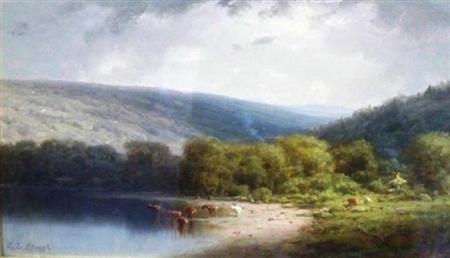 Appraisal: George Clough American - Pastoral Landscape with Cattle Estimate -