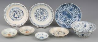 Appraisal: Asian Blue White Bowls inc Ming Group of Chinese Southeast