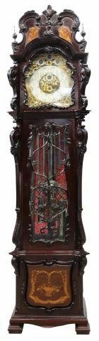 Appraisal: J J Elliott nine tube grandfather clock c housed in