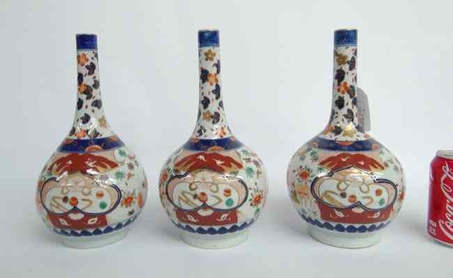 Appraisal: Lot three '' Asian porcelain Imari vases