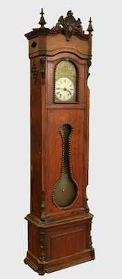 Appraisal: A French Style Grandfather Clock Late th Century Impressive wood