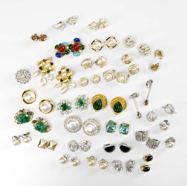 Appraisal: LOT OF COSTUME JEWELRY Recent costume jewelry includes numerous pairs