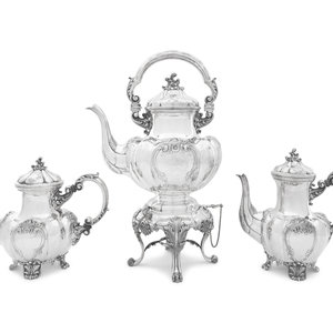 Appraisal: An Italian Silver Tea and Coffee Service Fornari Rome th