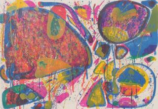 Appraisal: Sam Francis American Color screenprint Signed in pencil and numbered