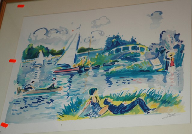 Appraisal: SIGNED LOWER RIGHT AFTEROON THE LAKE SCREENPRINT