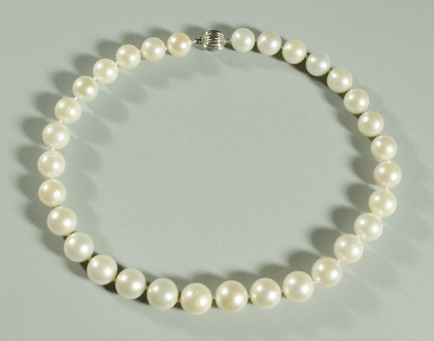 Appraisal: PRINCESS LENGTH SOUTH SEA PEARL NECKLACE measuring - inches in