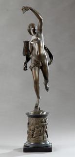 Appraisal: Large Patinated Bronze Figure of a Woman thc possibly Amphitrite