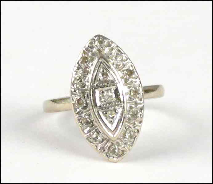 Appraisal: DIAMOND AND KARAT WHITE GOLD RING grams Condition No Specific