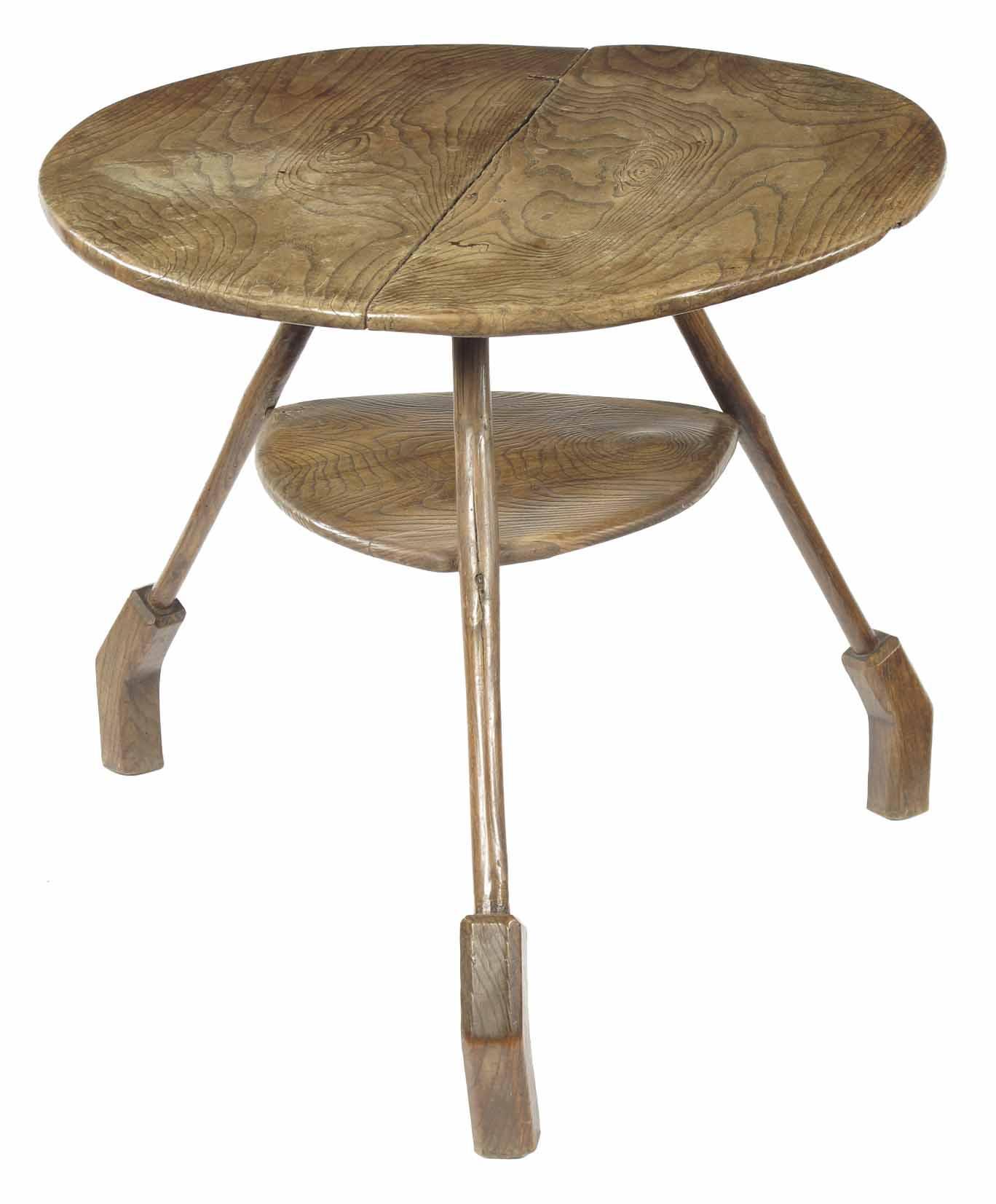 Appraisal: A th century elm cricket table