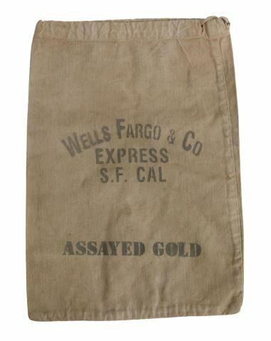 Appraisal: Cloth bag marked Wells Fargo Co Express S F Cal