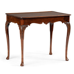 Appraisal: An Irish George III Carved Mahogany Dished Top Tea Table