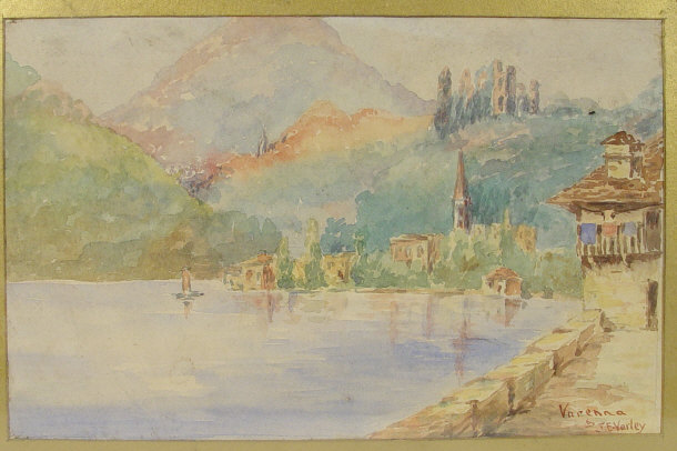 Appraisal: J E Varley - Varenna - Watercolour of a Continental