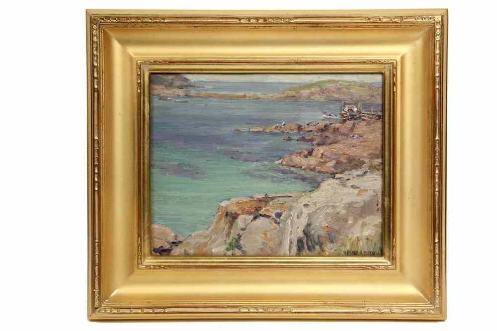 Appraisal: OOB - 'The Harbor Monhegan' by Frank Alfred Bicknell CT